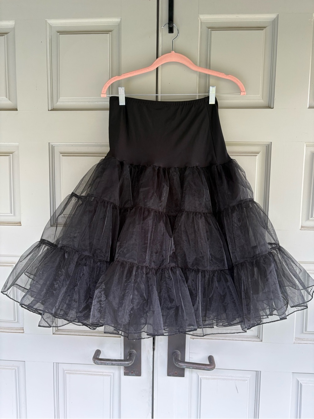 Vintage Black Layered Tulle Petticoat Slip